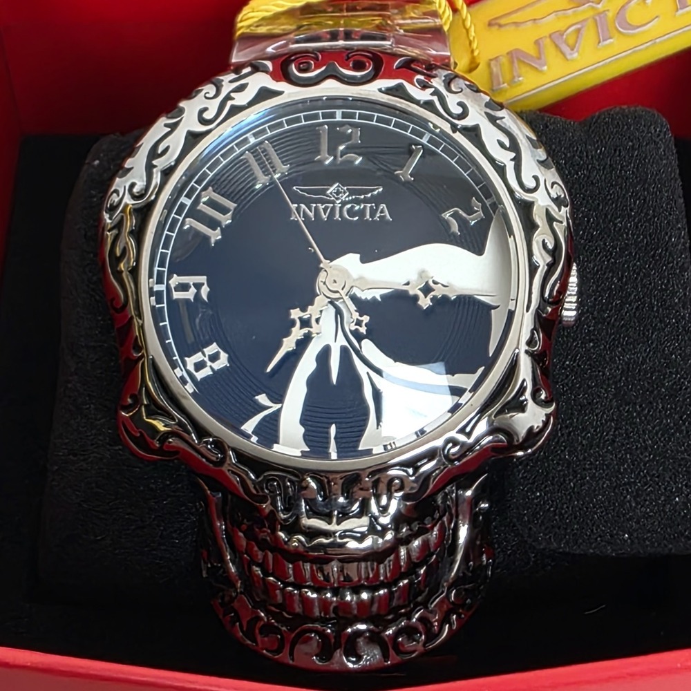 NEW Invicta Artist Skull Men's Watch - 50.5mm, Steel, Black (31907) #1048 - Picture 5 of 7